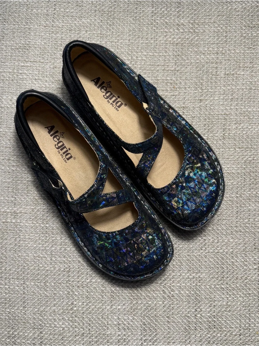 Alegria Blue Multi Mary Jane Comfort Shoe